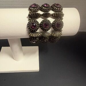 Vintage Purple Stone Stretch Bracelet